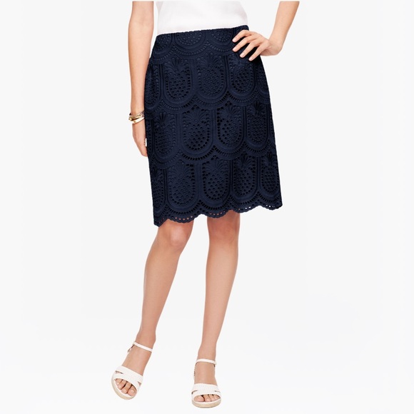 Talbots Eyelet Pineapple A-Line Women’s Skirts 4/6 Petite - Picture 9 of 15